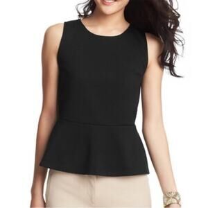 Loft Black Peplum Top